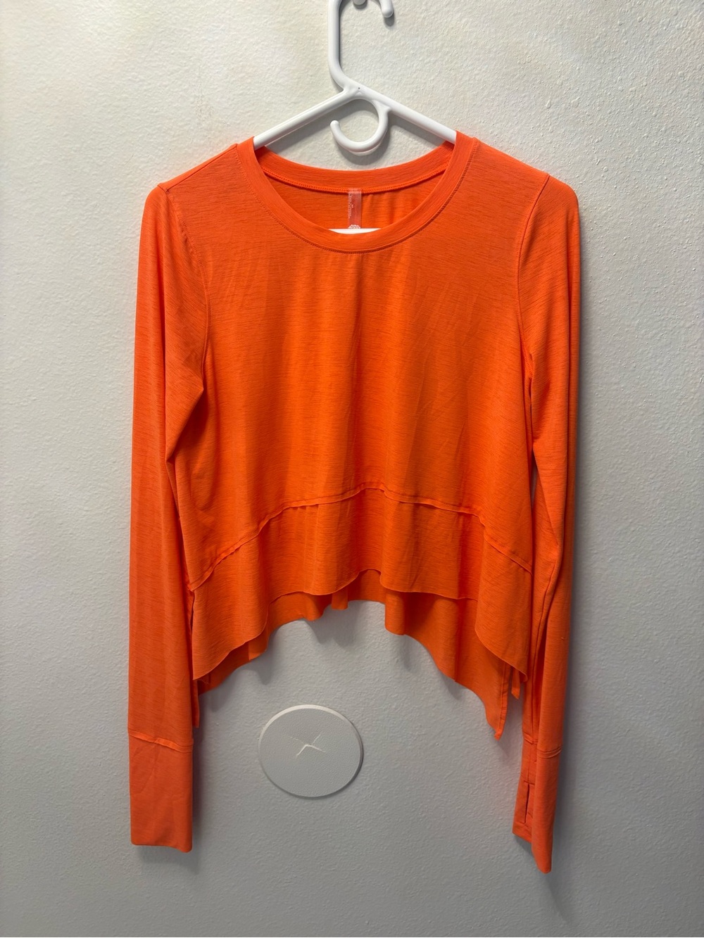 Element Women’s Bright Orange Long-Sleeve Layered Hem Tee